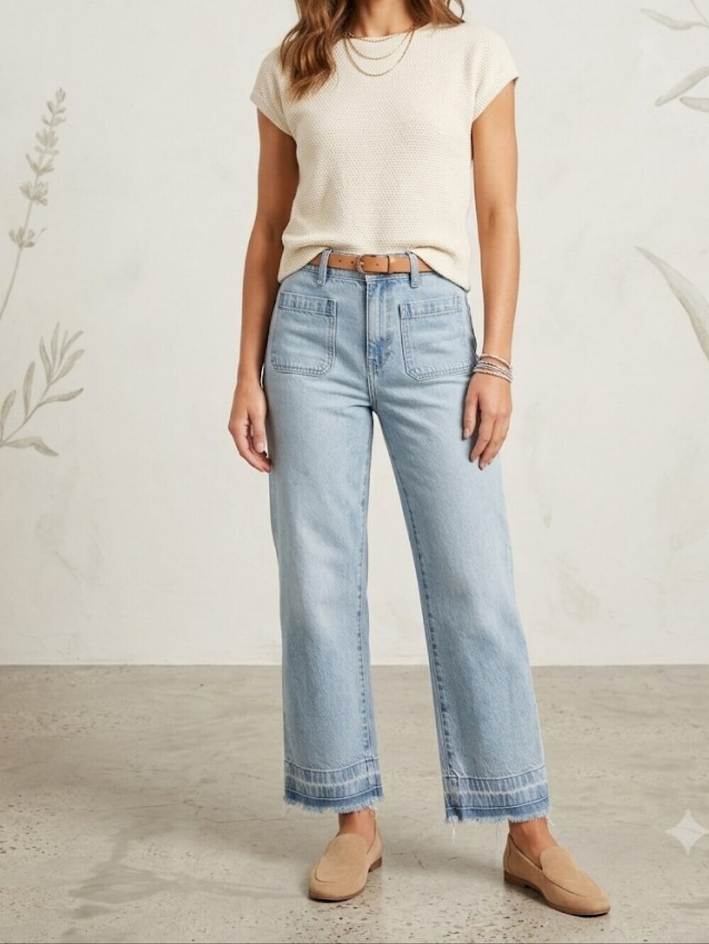 Madewell Light Blue Straight-Leg High-Rise Jeans